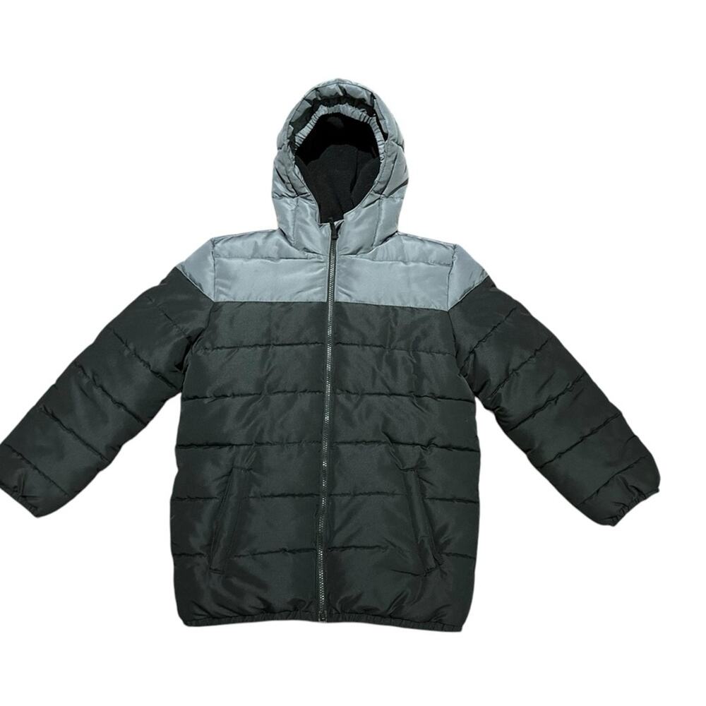 Children’s Place Stylish Black & Gray Puffer Jacket/Coat Youth Large 10/12